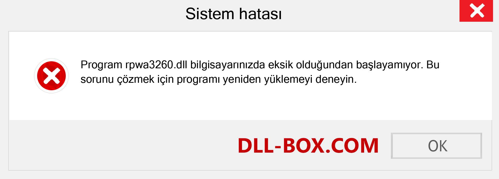 rpwa3260.dll dosyası eksik mi? Windows 7, 8, 10 için İndirin - Windows'ta rpwa3260 dll Eksik Hatasını Düzeltin, fotoğraflar, resimler